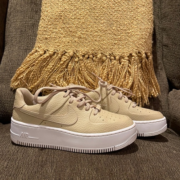 Nike Shoes - Tan Nike Air Force 1’s